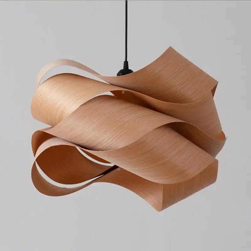 Nordic Minimalist Wooden Pendant Light - Modern Art Decor - Luci