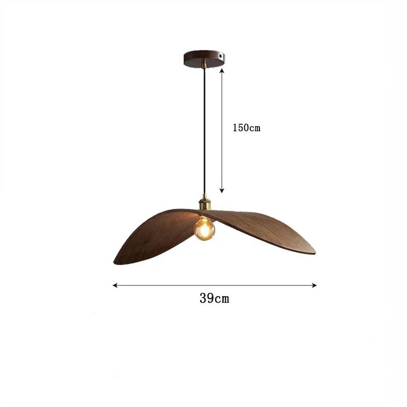 Walnut Wood Pendant Lamp for Modern Home Decor - Luci