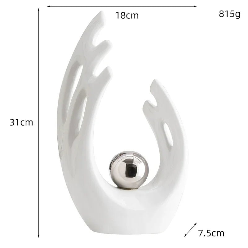 Modern Ceramic Art Sculpture - Elegant Home Decor - Luci