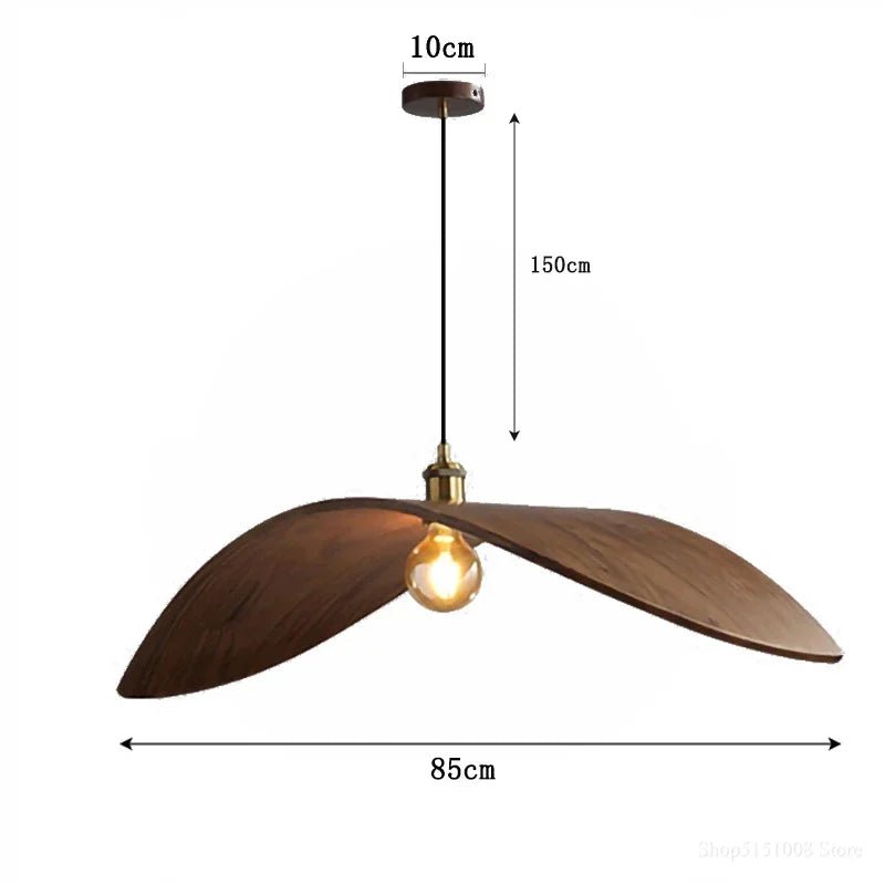 Walnut Wood Pendant Lamp for Modern Home Decor - Luci
