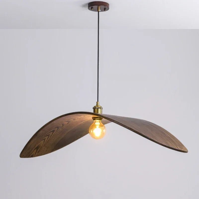 Walnut Wood Pendant Lamp for Modern Home Decor - Luci
