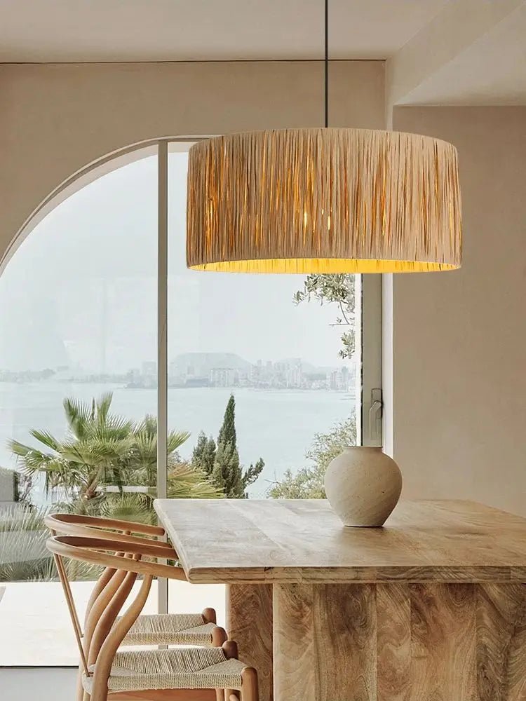 Exquisite Japandi Rattan Pendant Light for Elegant Spaces - Luci