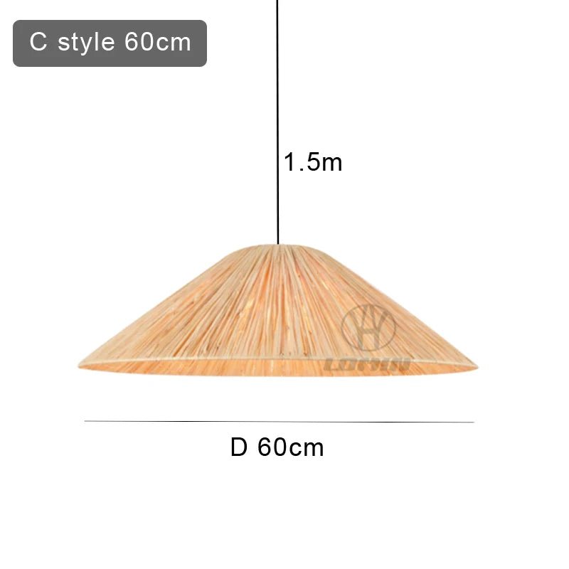 Exquisite Japandi Rattan Pendant Light for Elegant Spaces - Luci