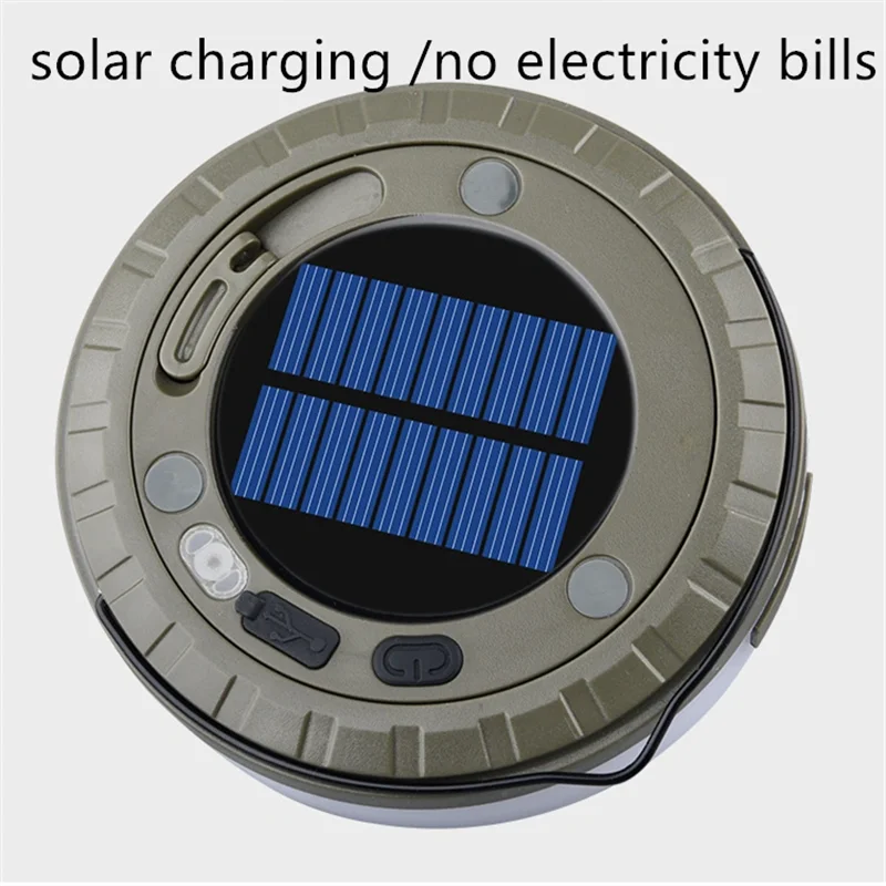 4-in-1 Solar Camping Lantern & 10m RGB String Light