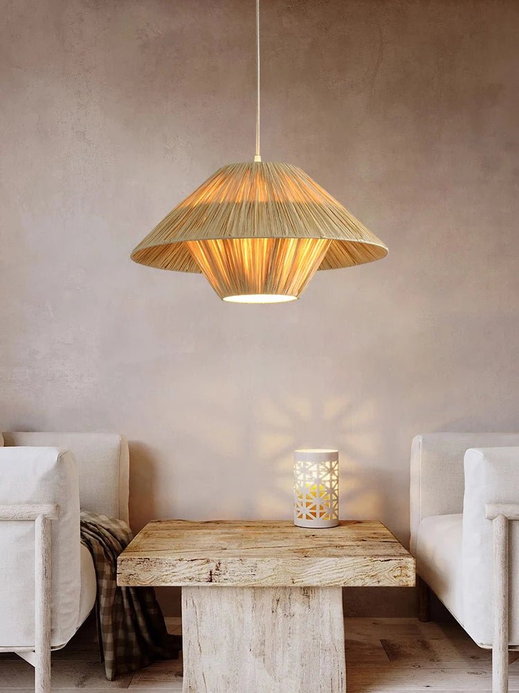 Exquisite Japandi Rattan Pendant Light for Elegant Spaces - Luci