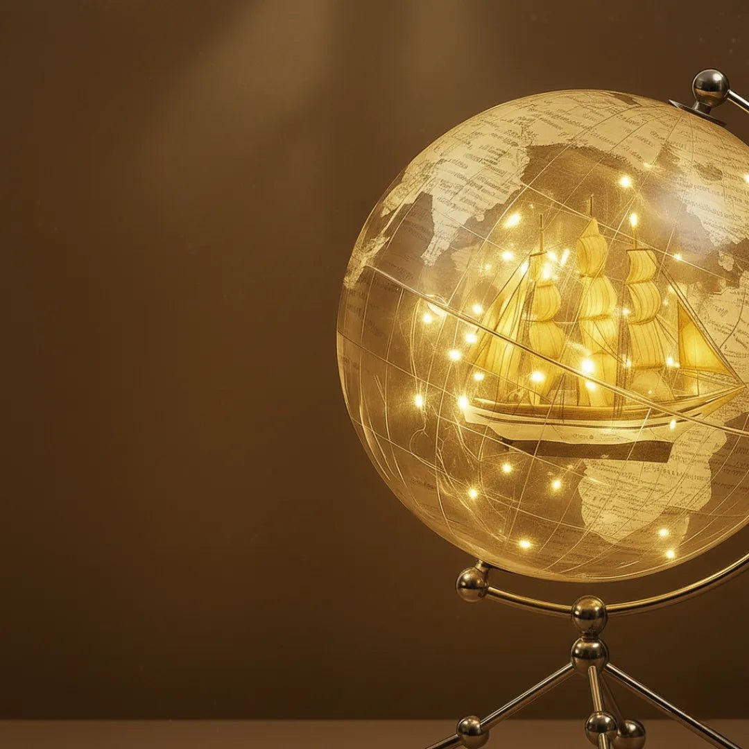 Luxury Illuminated Globe Ornament - Modern Home Decor - Luci