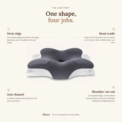 Contour Memory Foam Pillow — Two Heights in One