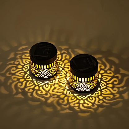 Solar Datura Lantern Wall Light Outdoor Garden Decor