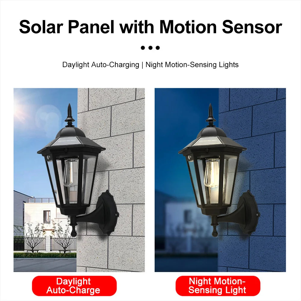Vintage Solar Garden Wall Light