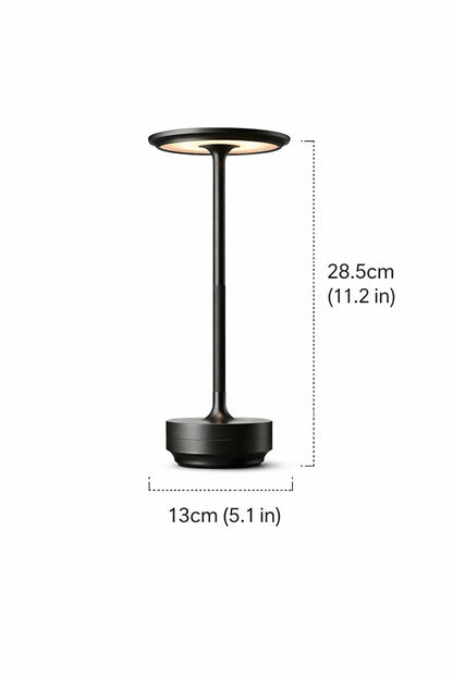 Rechargeable LED Table Lamp – Modern Touch Dimmable Bedside Lamp with Aluminium Design