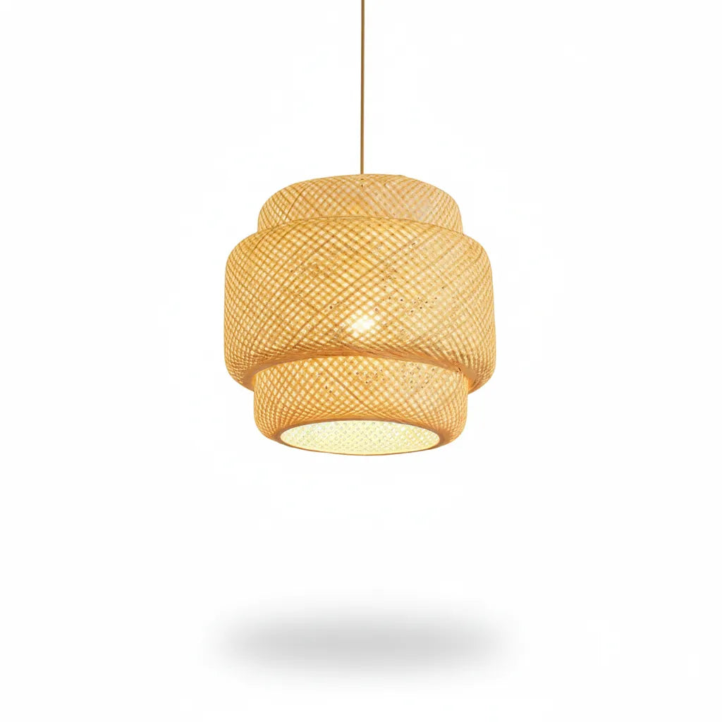 Woven pendant ligh