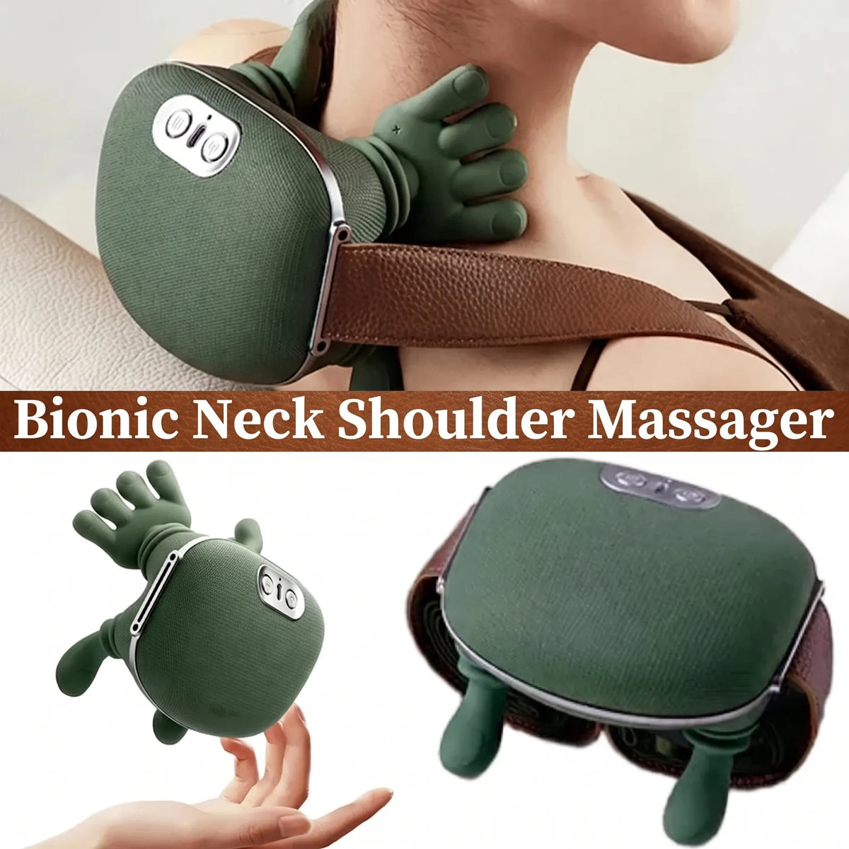 Bionic Neck & Shoulder Massager — Kneading Hands with Heat
