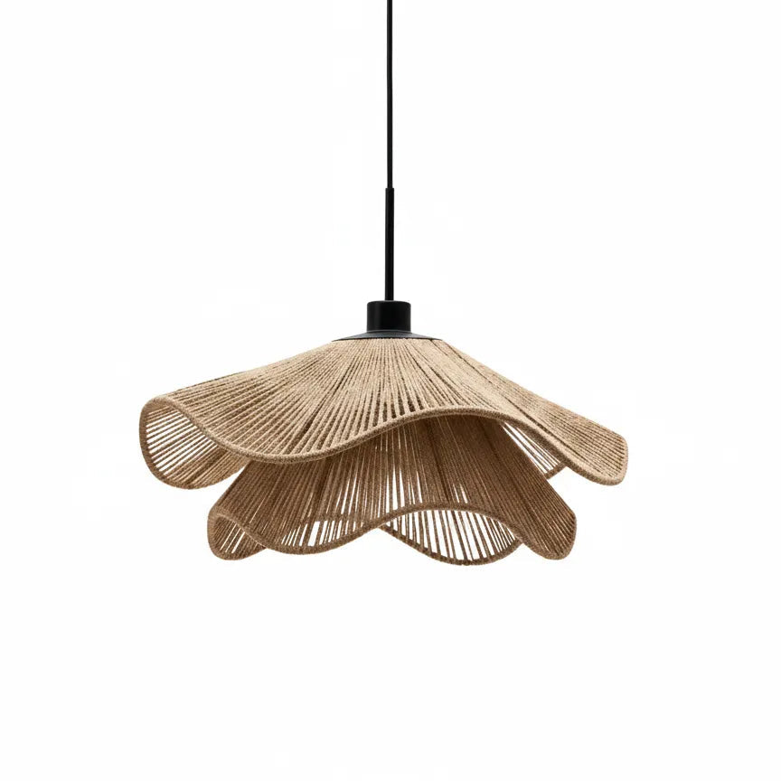 Nordic Minimalist Wabi Sabi Hemp Rope Chandelier - Luci