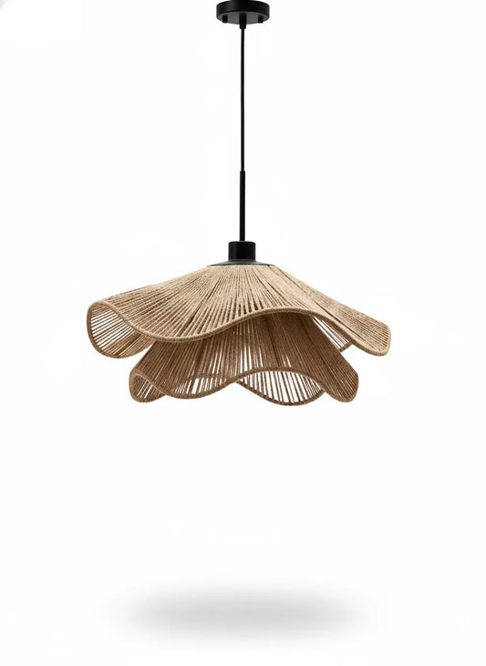 Nordic Minimalist Wabi Sabi Hemp Rope Chandelier - Luci