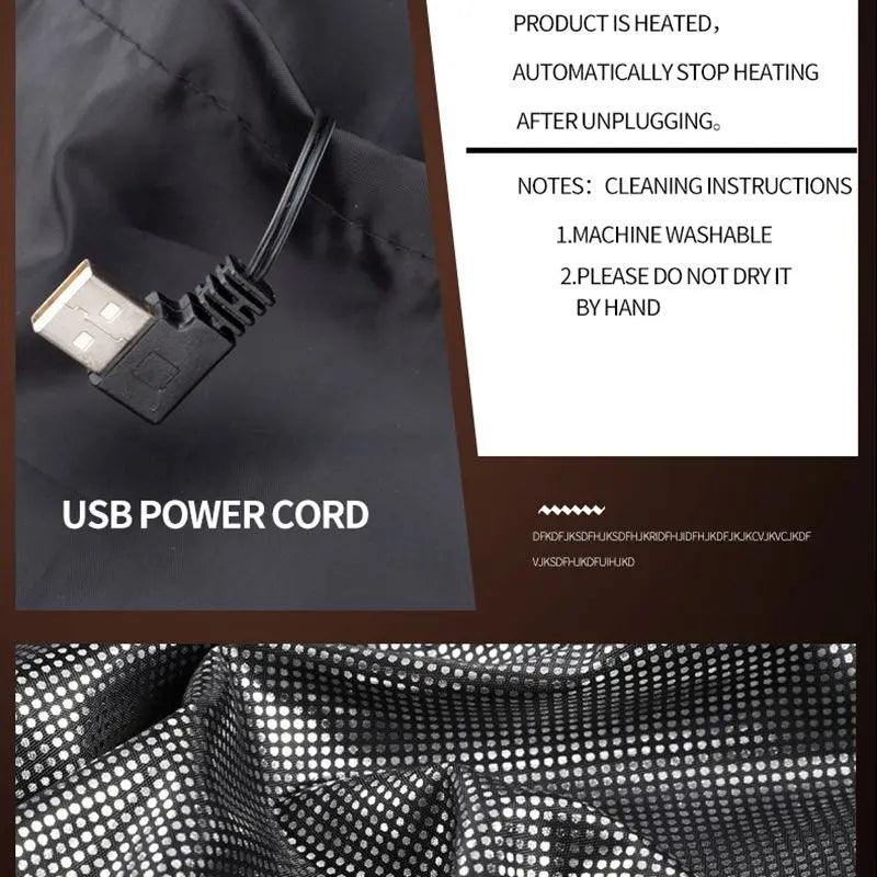 Heated Gilet — 9 Zones, USB Powered, 3 Heat Settings