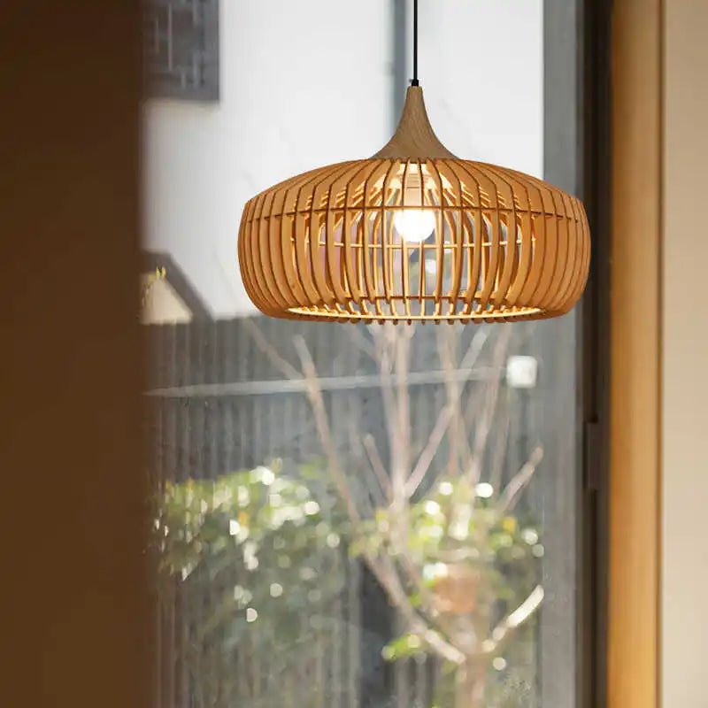 Modern Wooden Pendant Ceiling Light for Dining Room - Luci