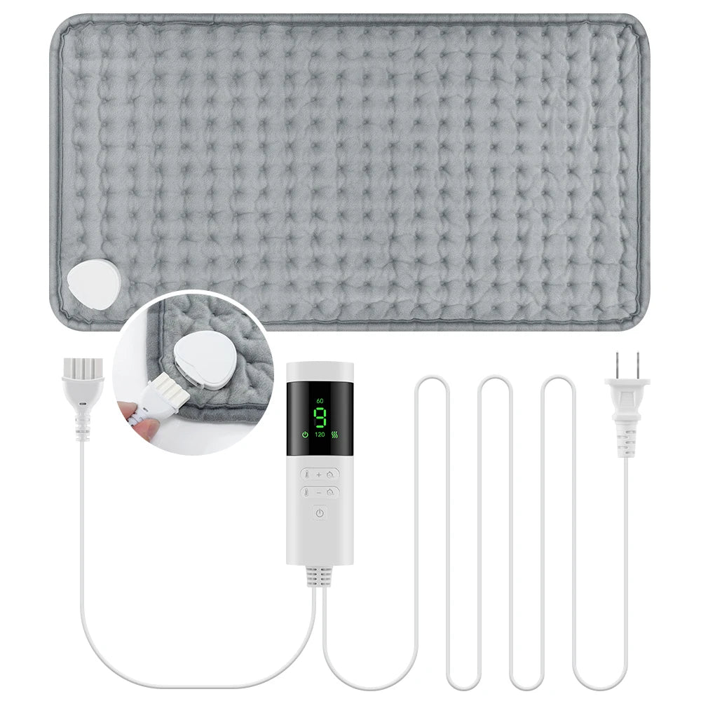 Electric Heat Pad for Back & Shoulders — 9 Levels, 4 Timers