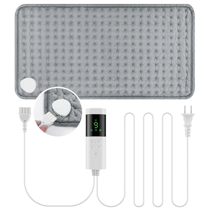Electric Heat Pad for Back & Shoulders — 9 Levels, 4 Timers