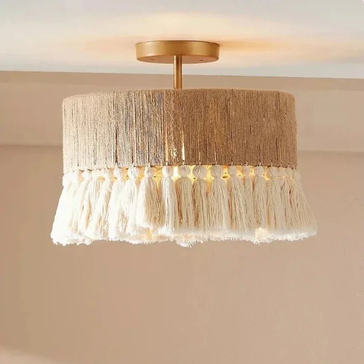 Bohemian Vintage Handwoven Macrame Pendant Lights - Luci