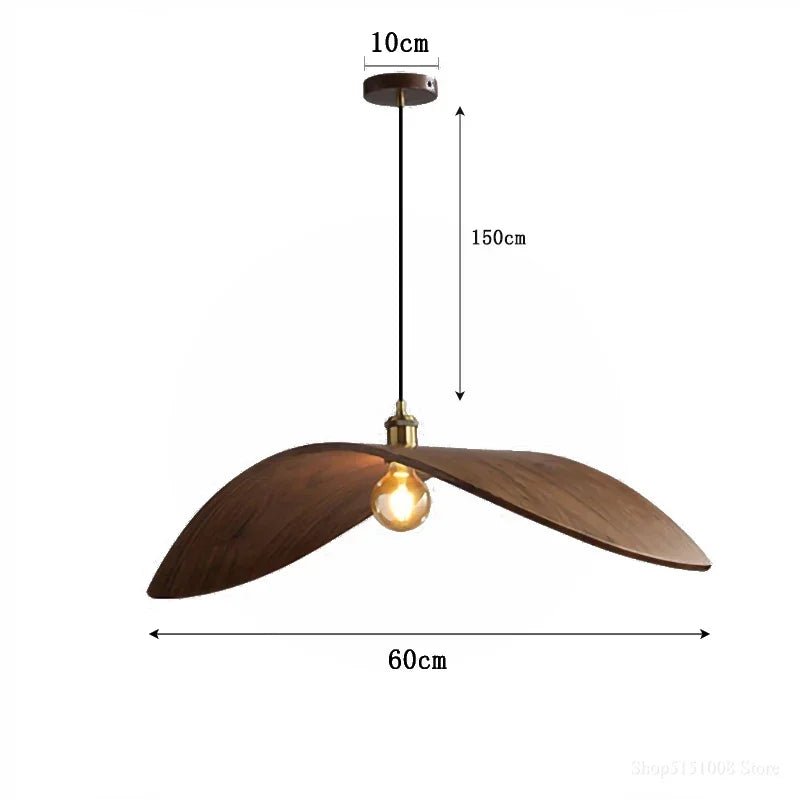 Walnut Wood Pendant Lamp for Modern Home Decor - Luci