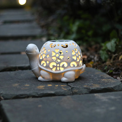 Saga Solar Turtle Garden Ornament - Luci