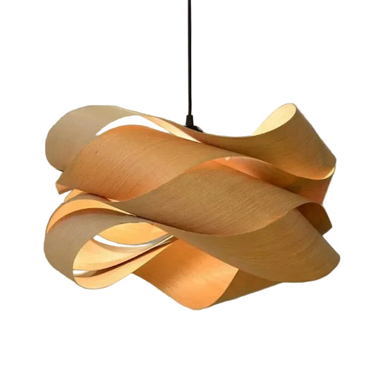 Nordic Minimalist Wooden Pendant Light - Modern Art Decor - Luci