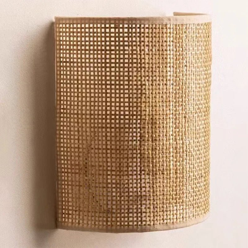 Elegant Rattan Wall Light E27 for Modern Home Decor - Luci