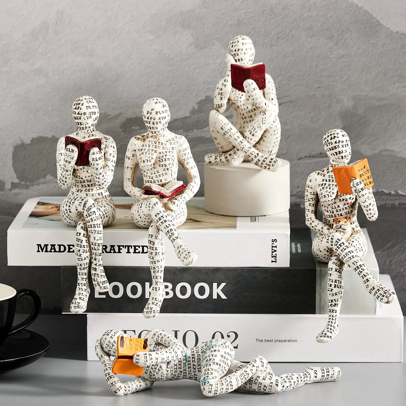 Nordic Reading Woman Abstract Sculpture - Luci - Luci