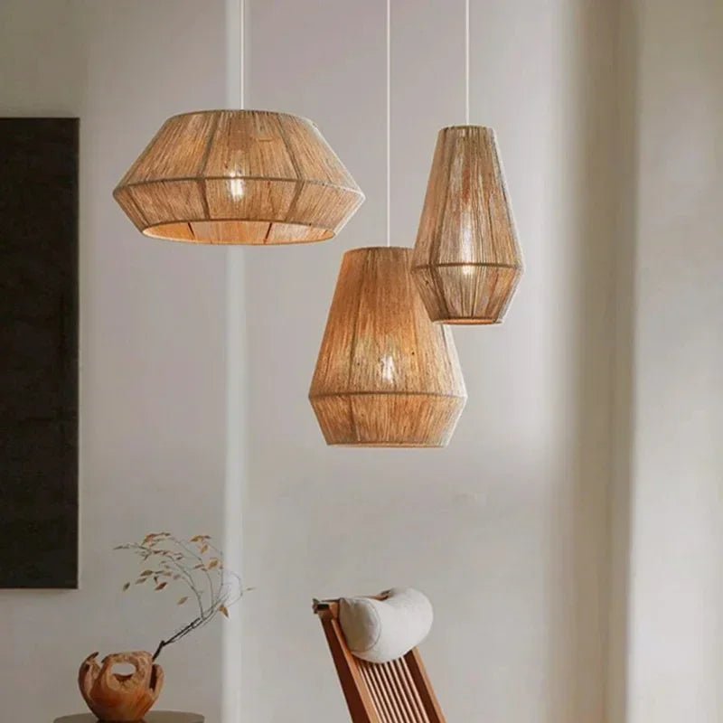 Handwoven Rattan Pendant Light - Vintage Charm for Modern Homes - Luci