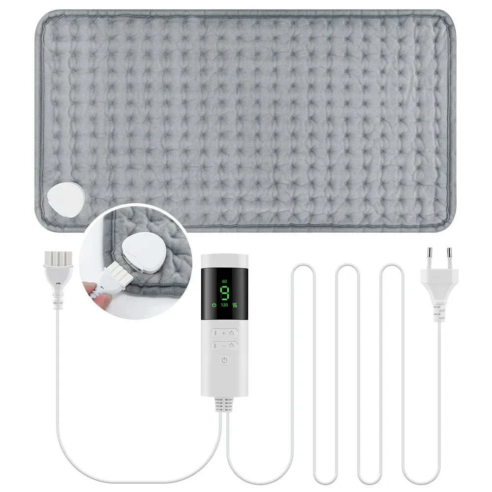 Electric Heat Pad for Back & Shoulders — 9 Levels, 4 Timers