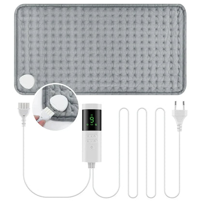Electric Heat Pad for Back & Shoulders — 9 Levels, 4 Timers