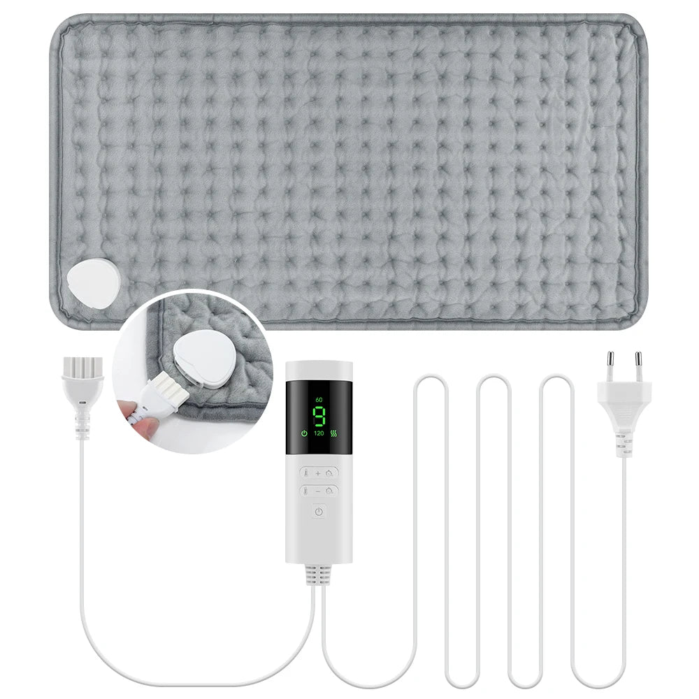 Electric Heat Pad for Back & Shoulders — 9 Levels, 4 Timers