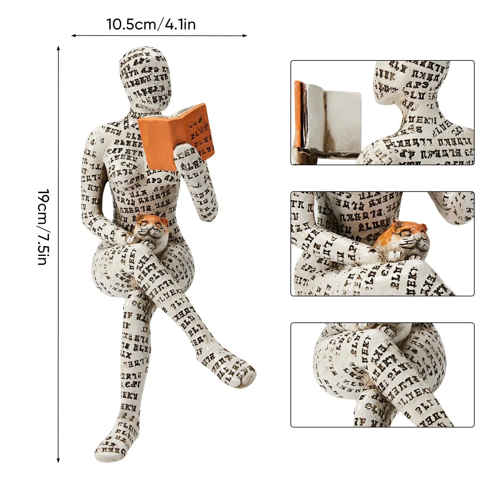 Nordic Reading Woman Abstract Sculpture - Luci - Luci