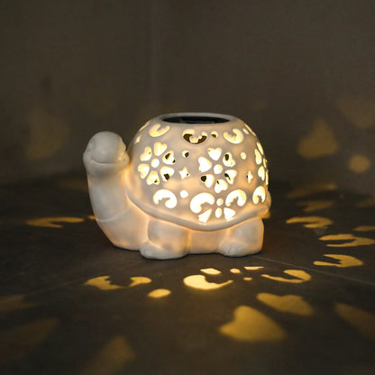 Saga Solar Turtle Garden Ornament - Luci