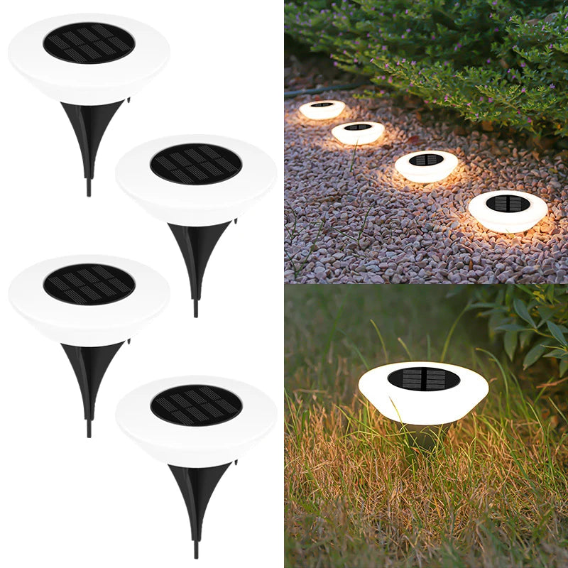 Solar Ground Disk Lights 