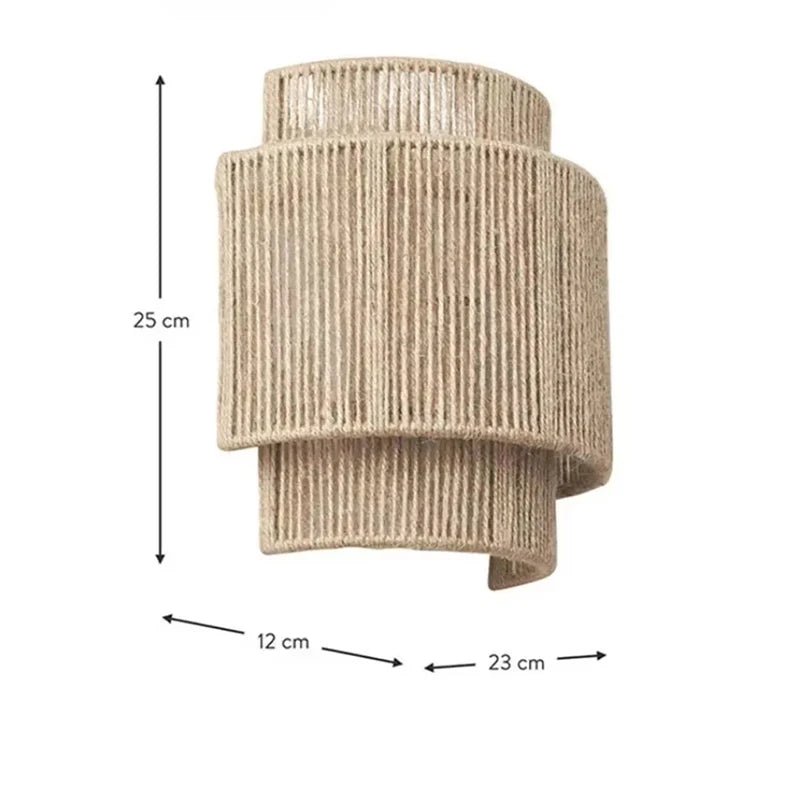 Elegant Rattan Wall Light E27 for Modern Home Decor - Luci