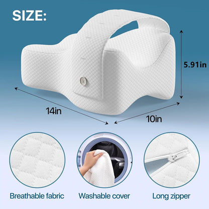 Memory Foam Knee Pillow — Leg Support for Side Sleepers