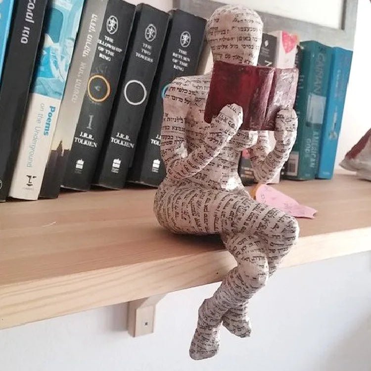 Nordic Reading Woman Abstract Sculpture - Luci - Luci