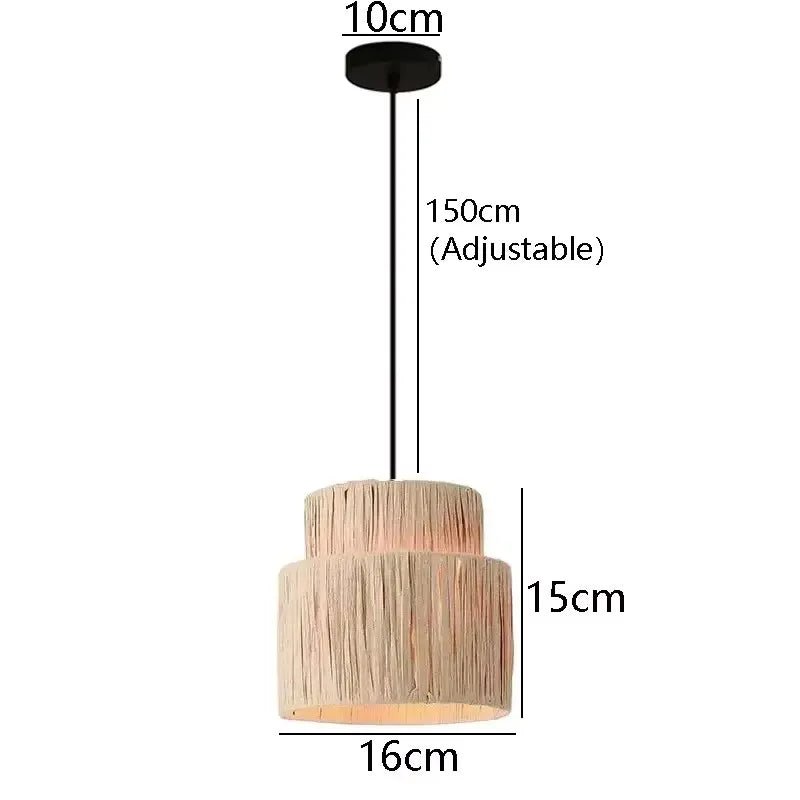 Exquisite Japandi Rattan Pendant Light for Elegant Spaces - Luci