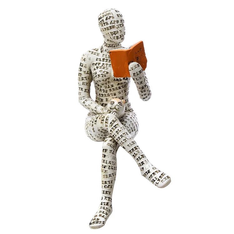 Nordic Reading Woman Abstract Sculpture - Luci - Luci