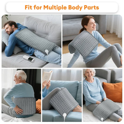 Electric Heat Pad for Back & Shoulders — 9 Levels, 4 Timers
