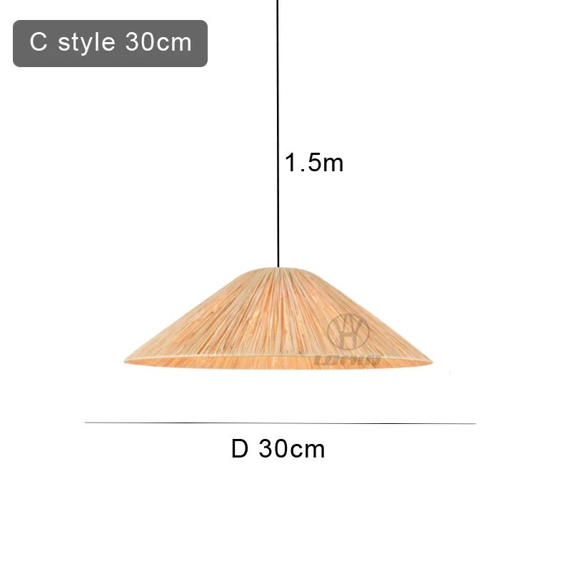 Exquisite Japandi Rattan Pendant Light for Elegant Spaces - Luci