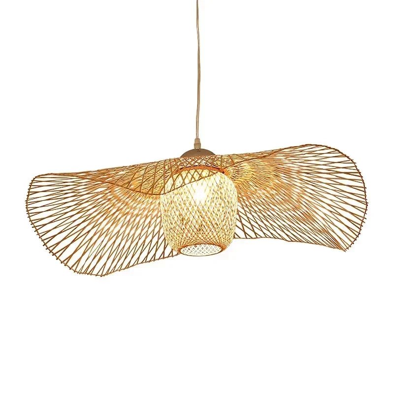 Japanese Bamboo Pendant Light - Modern Ceiling Fixture - Luci