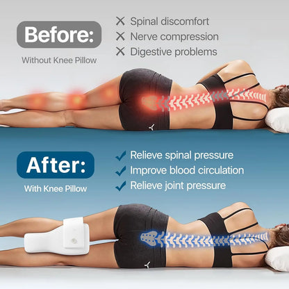Memory Foam Knee Pillow — Leg Support for Side Sleepers