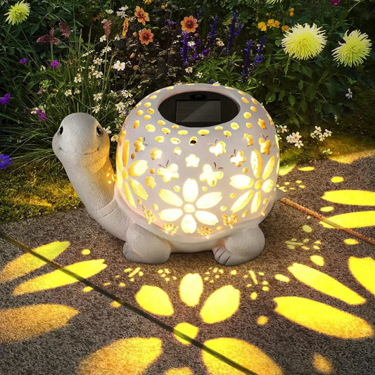 Saga Solar Turtle Garden Ornament - Luci