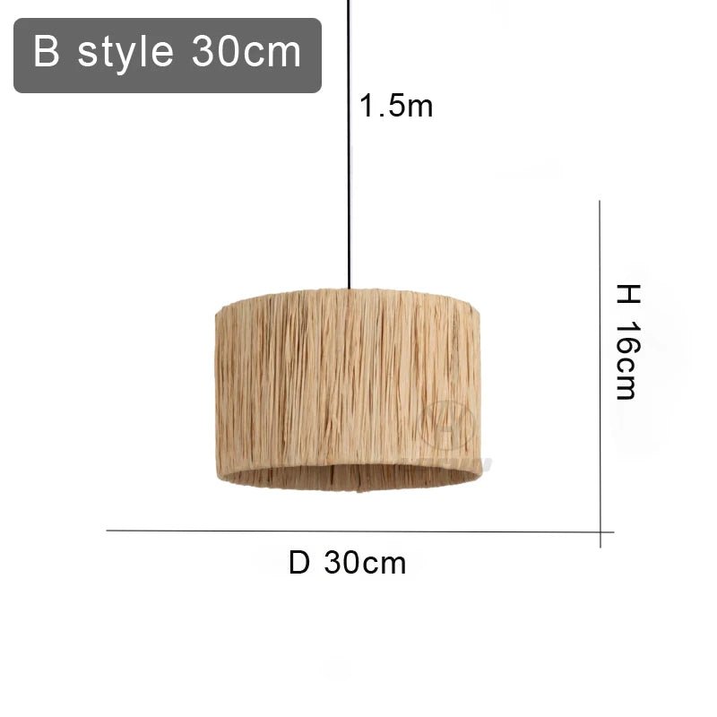 Exquisite Japandi Rattan Pendant Light for Elegant Spaces - Luci