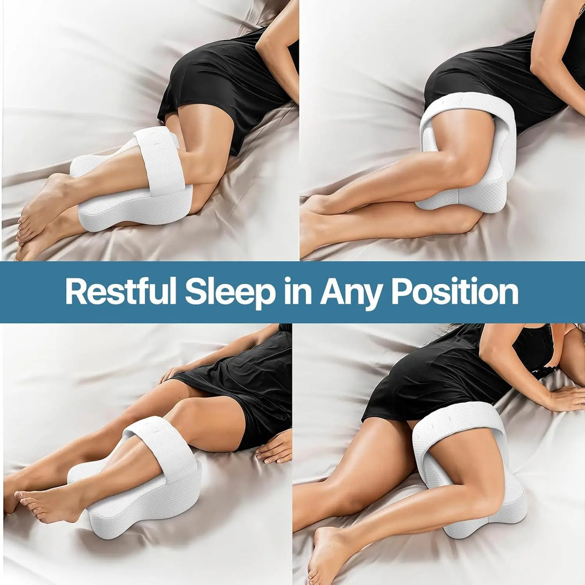 Memory Foam Knee Pillow — Leg Support for Side Sleepers