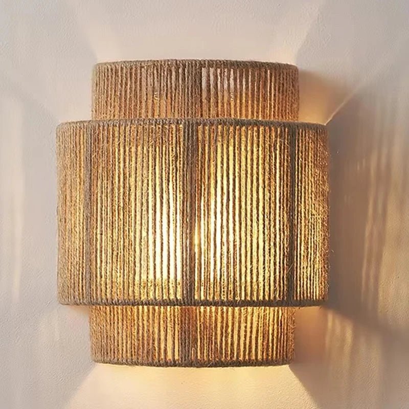 Elegant Rattan Wall Light E27 for Modern Home Decor - Luci