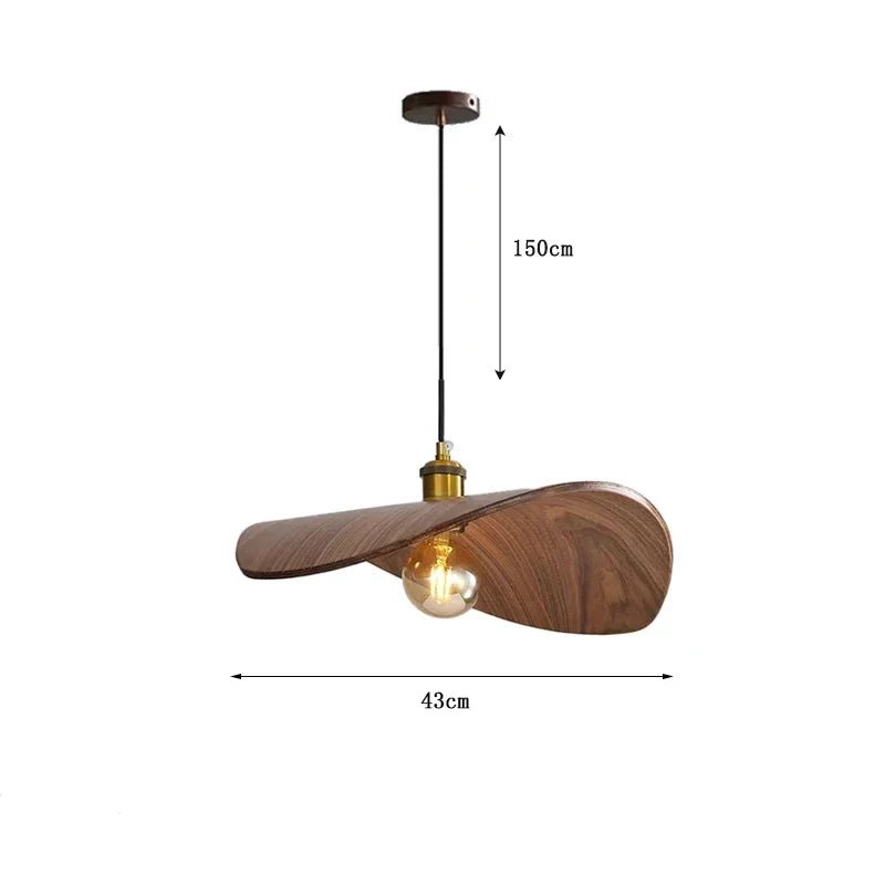 Walnut Wood Pendant Lamp for Modern Home Decor - Luci