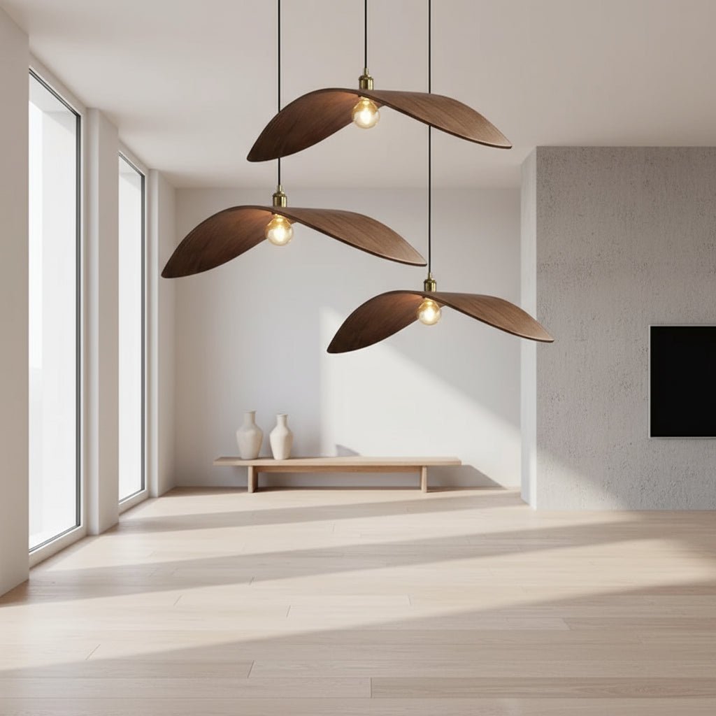 Walnut Wood Pendant Lamp for Modern Home Decor - Luci